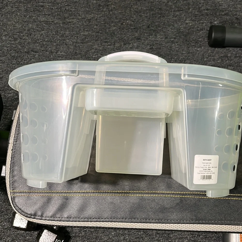 Bath caddy never used. Great for dorms.